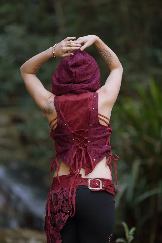 women's tops for those who want to add a touch of sophistication to their casual attireAurora Vest - Red Wine