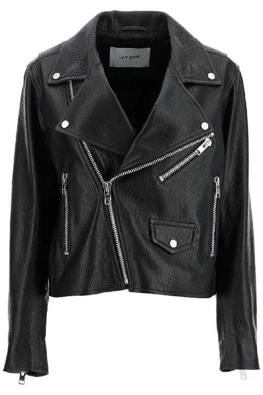 women's coats for city wearIvy Oak Women's Lenny Sue Leather Biker Jacket