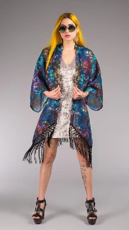 women's coats for formal eventsCoral Swirl Kimono