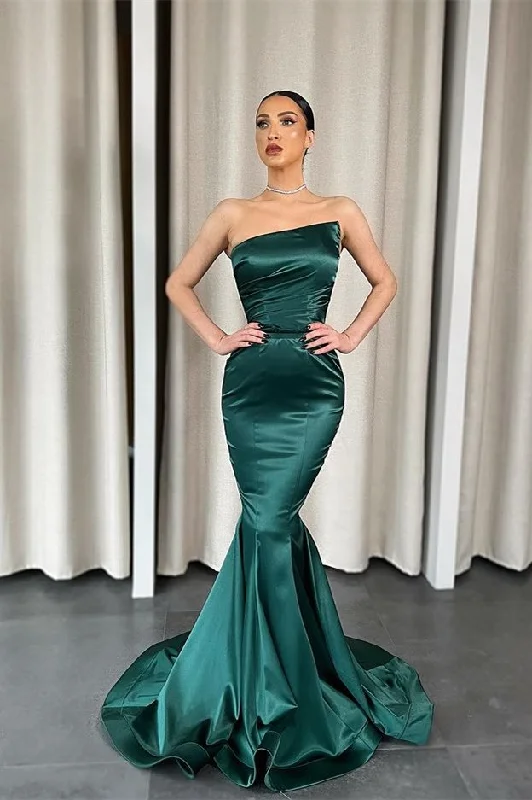 Prom DressStunning Dark Green Strapless Mermaid Long Evening Dress gh2047