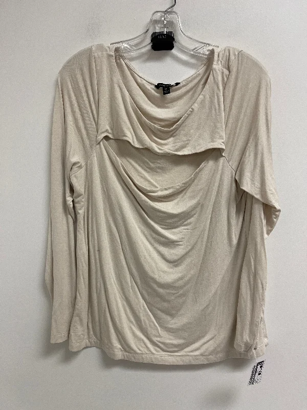 women's tops for those who want to create outfits that are both unique and memorableTop Long Sleeve By Banana Republic In Cream, Size: Xl