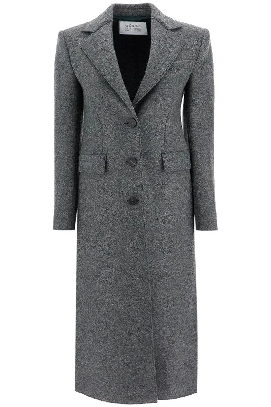 women's wool coatsHarris Wharf London Women's Single-Breasted Coat In Pressed Wool