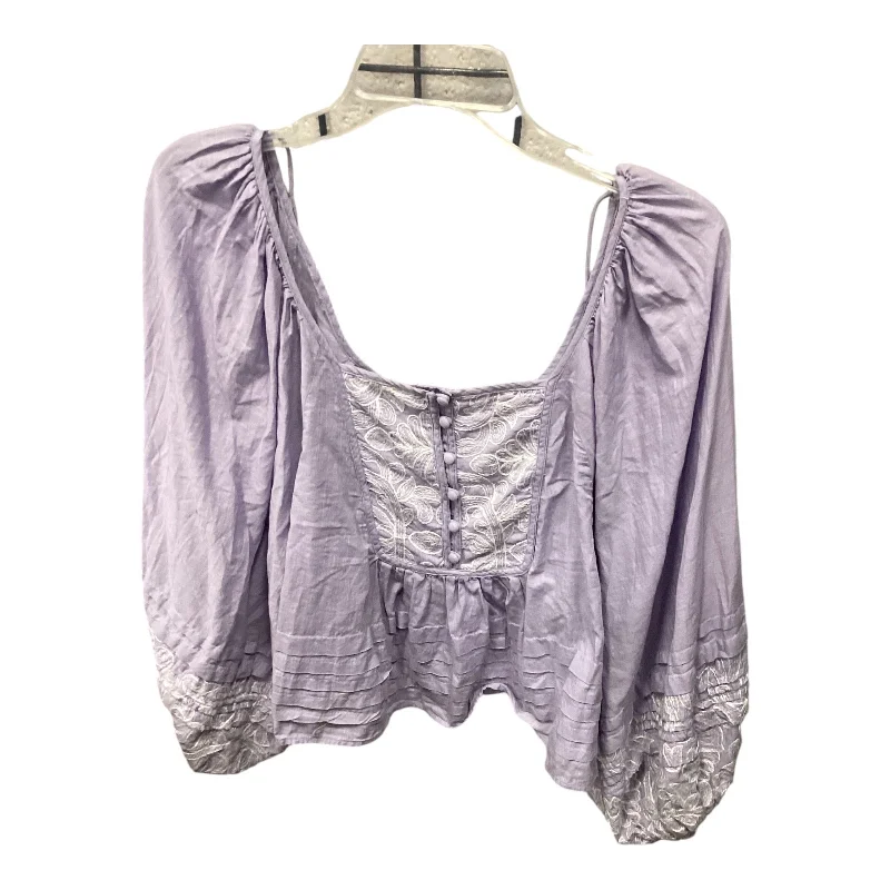 tank tops for womenTop Long Sleeve By Anthropologie In Purple, Size: M