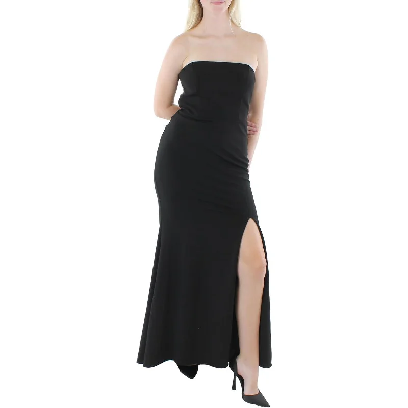 women's bodycon dressesXscape Womens Embellished Slit Evening Dress