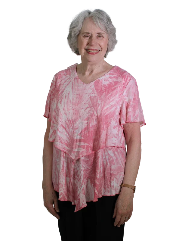 women's tops for those who want to create outfits that reflect their personal style and sense of fashionDeborah Adaptive Top - Pink Floral