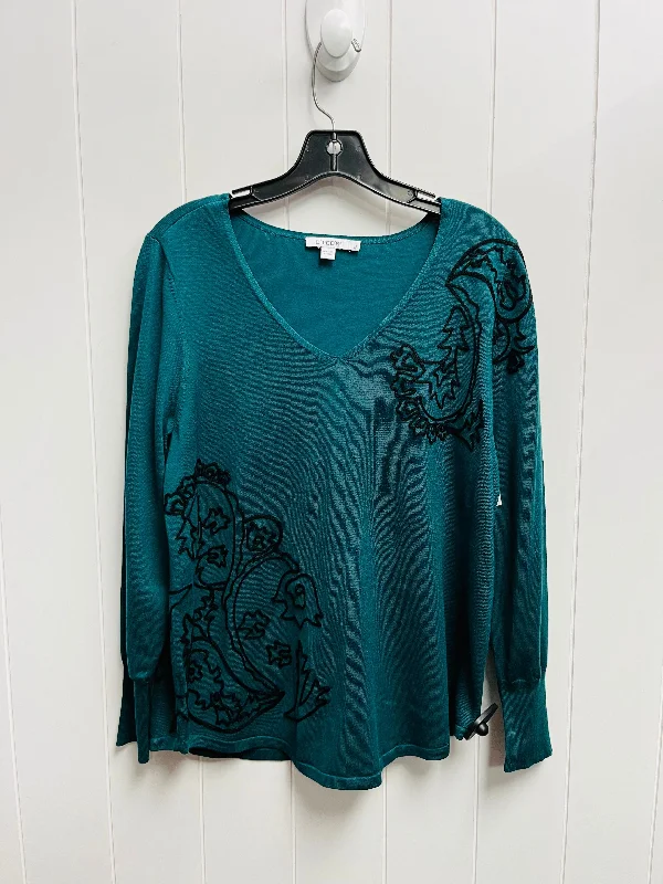 breathable women's tops for summerTop Long Sleeve By Chicos In Green, Size: M