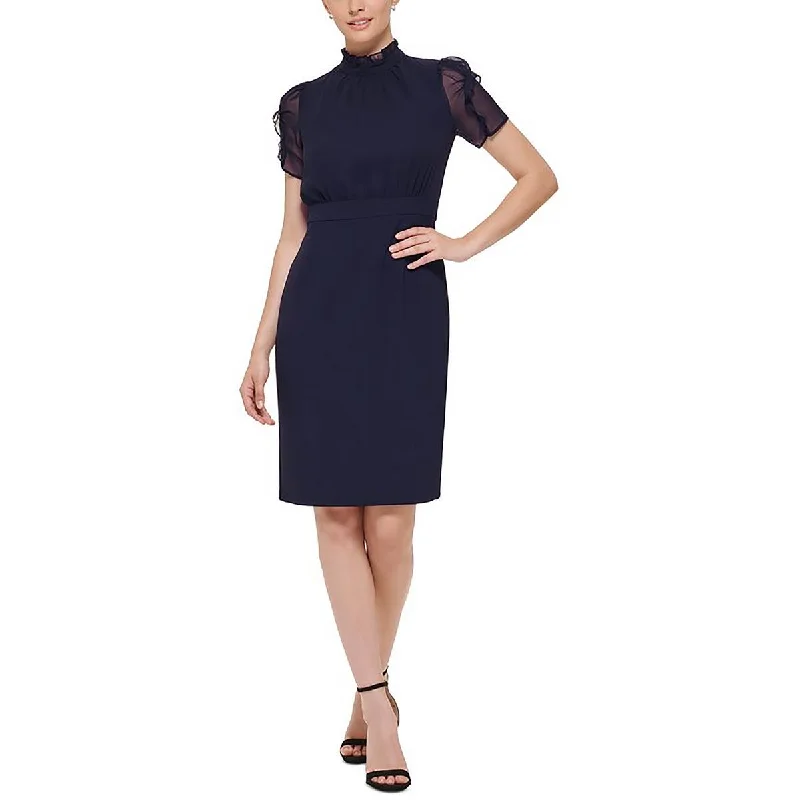 Shift DressVince Camuto Womens Puff Sleeve Knee-Length Bodycon Dress