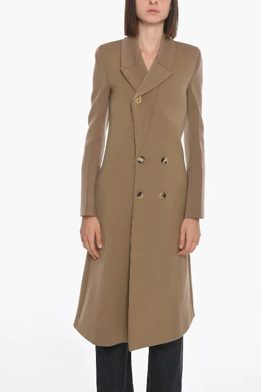 women's down coatsBottega Veneta Double-breasted Stretch Wool Coat