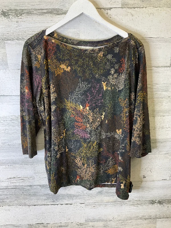 women's tops for those who want to stay updated with the latest fashion trendsTop Long Sleeve By Christopher And Banks In Brown, Size: Xl