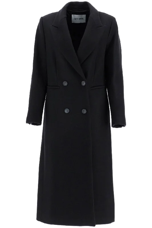 women's coats for cold weatherIvy Oak Women's Cayenne Double-Breasted Wool Coat