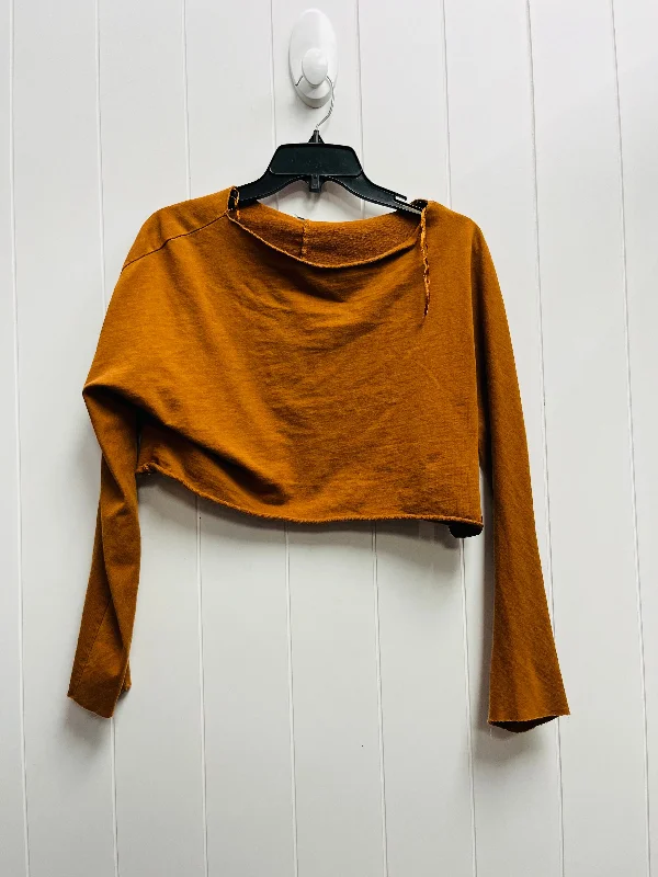 women's tops for those who want to stay updated with the latest fashion trendsTop Long Sleeve By Zara In Tan, Size: S