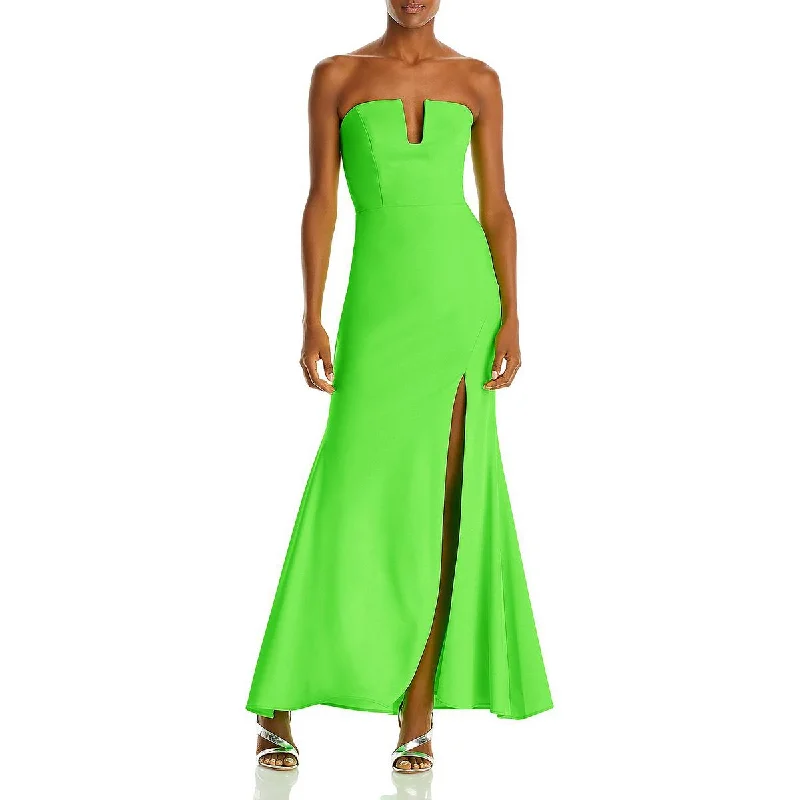 women's neon dressesAqua Womens Strapless Formal Evening Dress