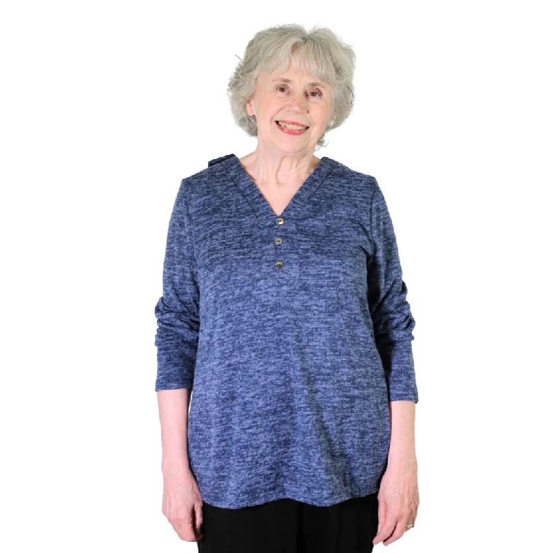 women's tops for maximalist fashion loversLorraine Adaptive Top - Blue Mix