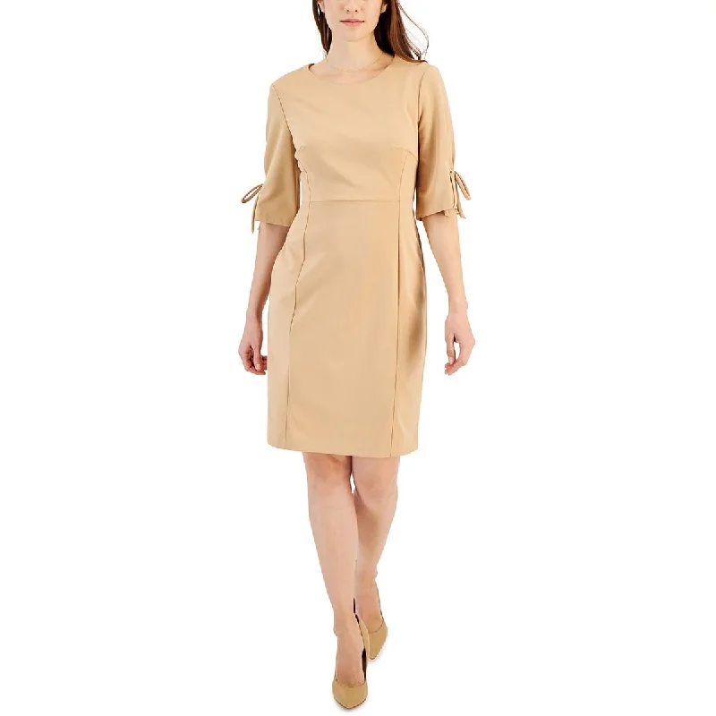 Tulle DressConnected Apparel Womens Petites Fitted Midi Wear To Work Dress