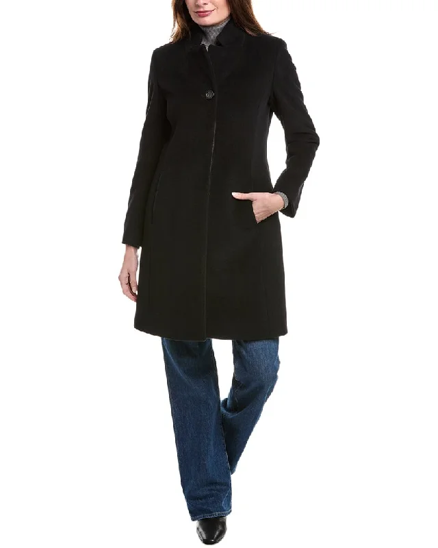 women's coats with button-down frontsCinzia Rocca Icons Medium Wool & Cashmere-Blend Coat