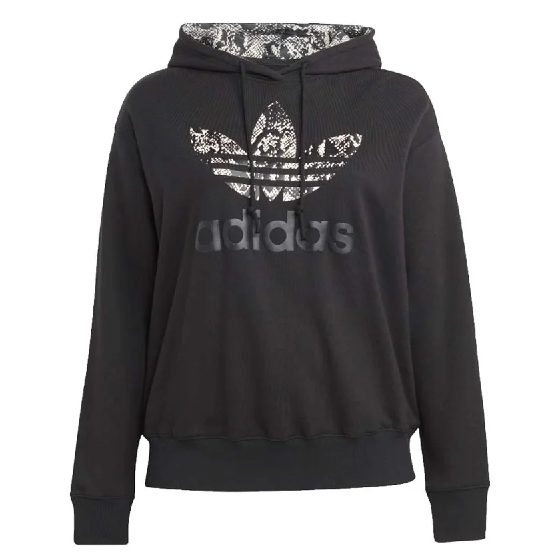 women's tops with cold-shoulder cutsadidas - Women's Trefoil Logo Hoodie (Plus Size) (IC1551)