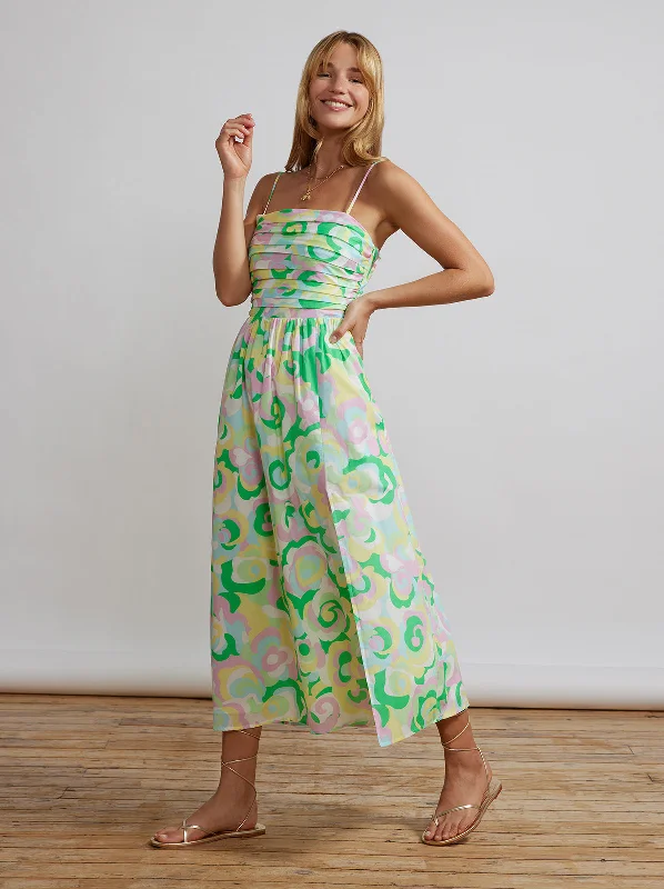 Cocktail DressGenevieve Multi Floral Swirl Midi Dress