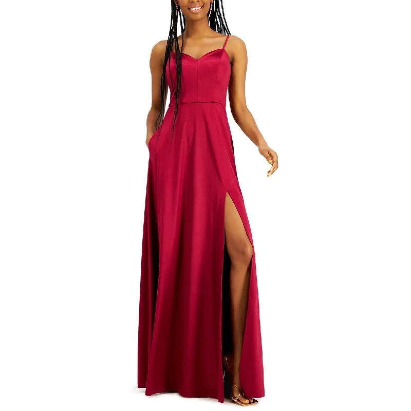 Ribbon DressCity Studio Womens Juniors Satin Sleeveless Evening Dress