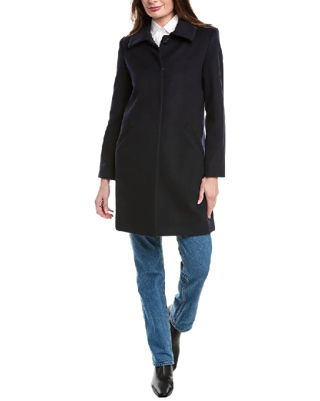 women's coats with floral printssofiacashmere Modern Luxe Wool & Cashmere-Blend Coat