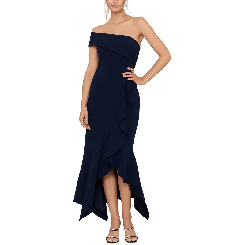 women's everyday dressesXscape Womens Crepe One Shoulder Evening Dress