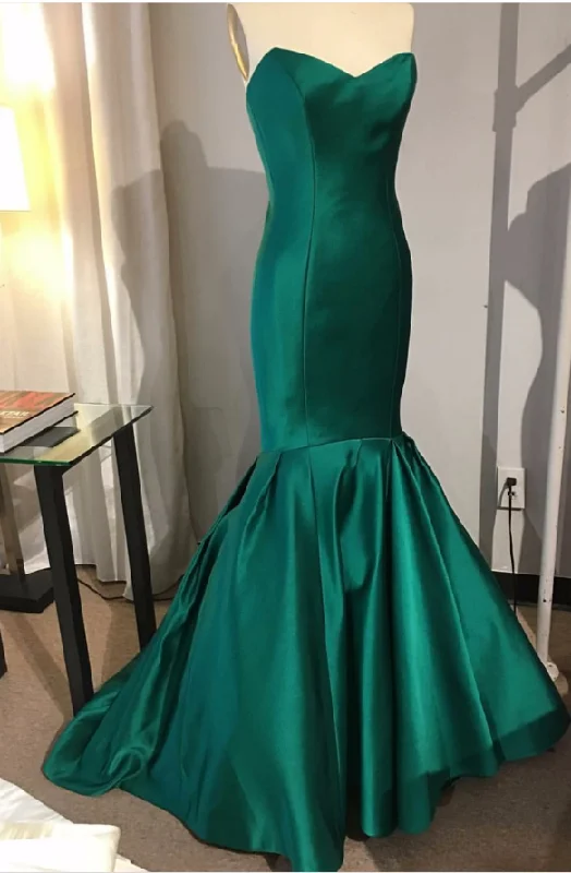 women's unique dressesThe green heart with sleeveless mermaid evening dress  gh2365