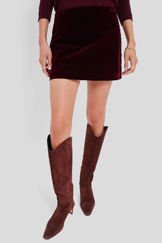 Sequined DressOxblood Velvet Opal Mini Skirt