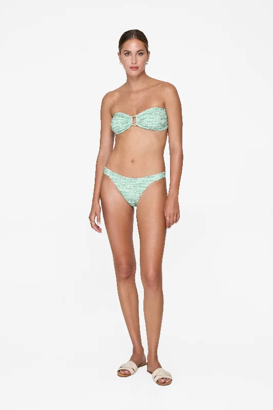 Bow-Accented Female SwimwearHayes Top - Opal Tweed