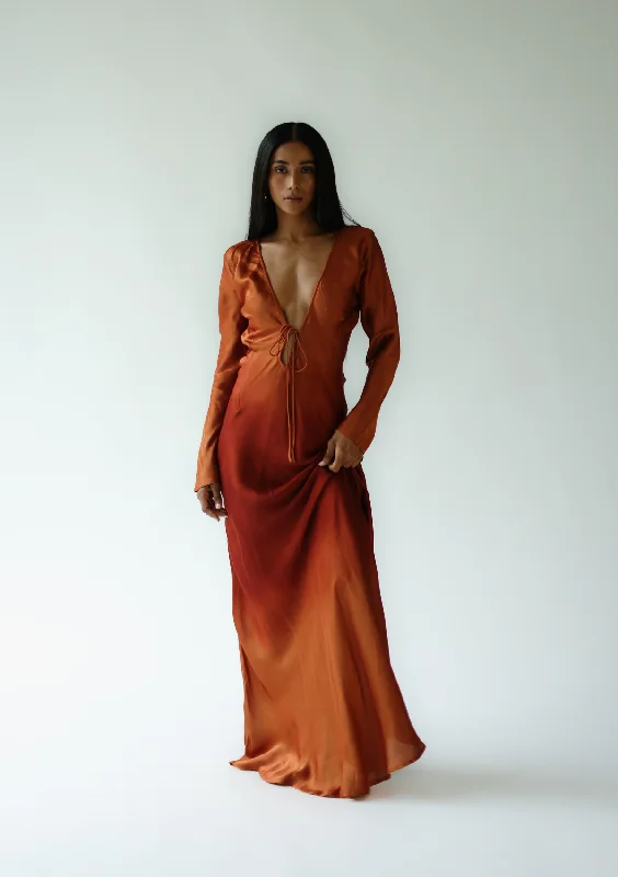 Peter Pan Collar DressHARLEY MAXI DRESS- COPPER OMBRE