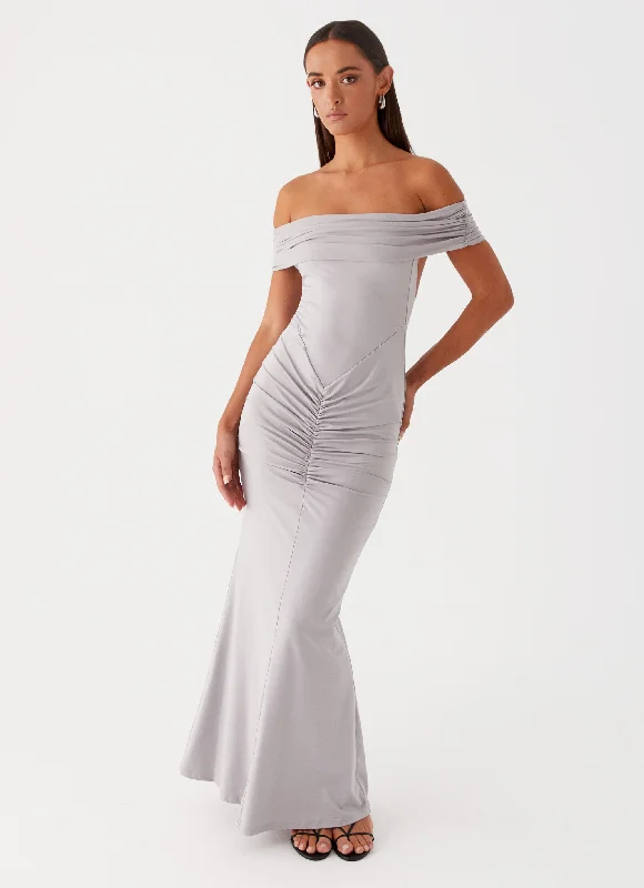 women's mini dressesDancefloor Maxi Dress - Grey