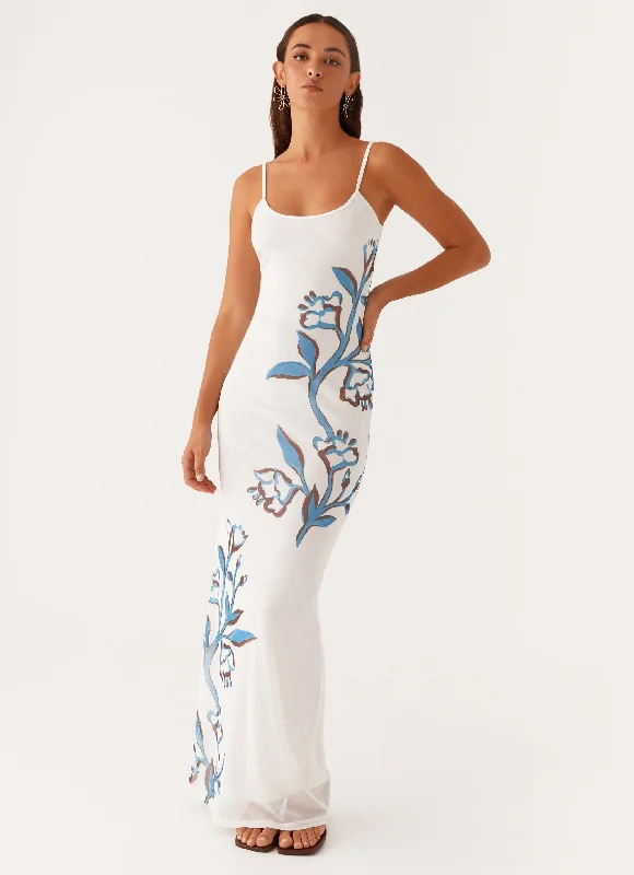 Plus-Size DressOrla Maxi Dress - Blue Floral