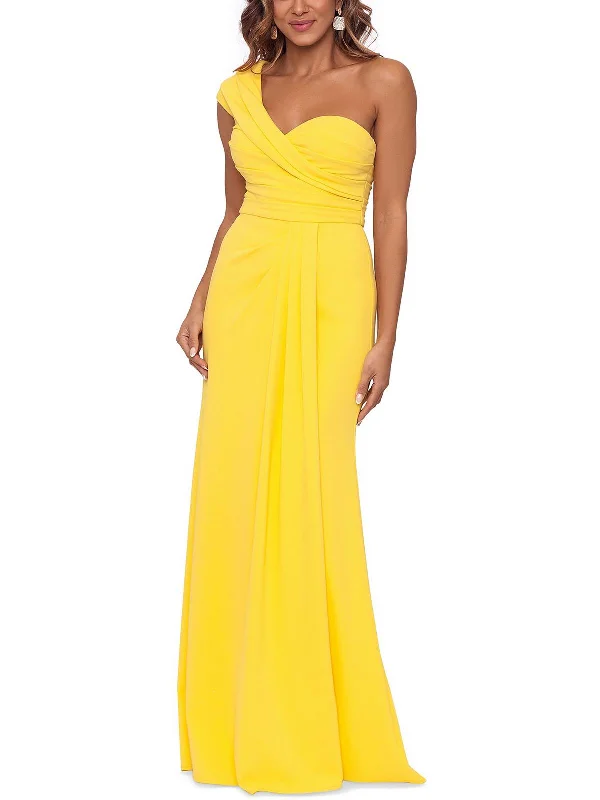 women's travel dressesWomens One-Shoulder Maxi Evening Dress