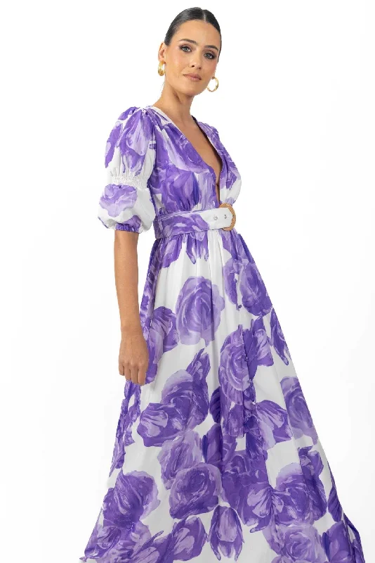 women's prom dressesVerona Maxi Women's Floral Dress Lilac