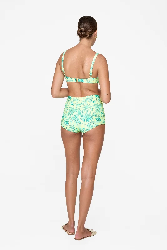 Sustainable Female SwimwearSawyer Bottom - Leaf Toile