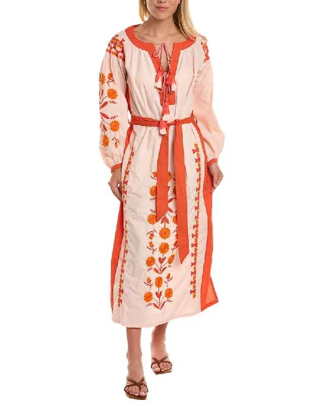 women's maximalist dressesPomegranate Embroidered Maxi Dress