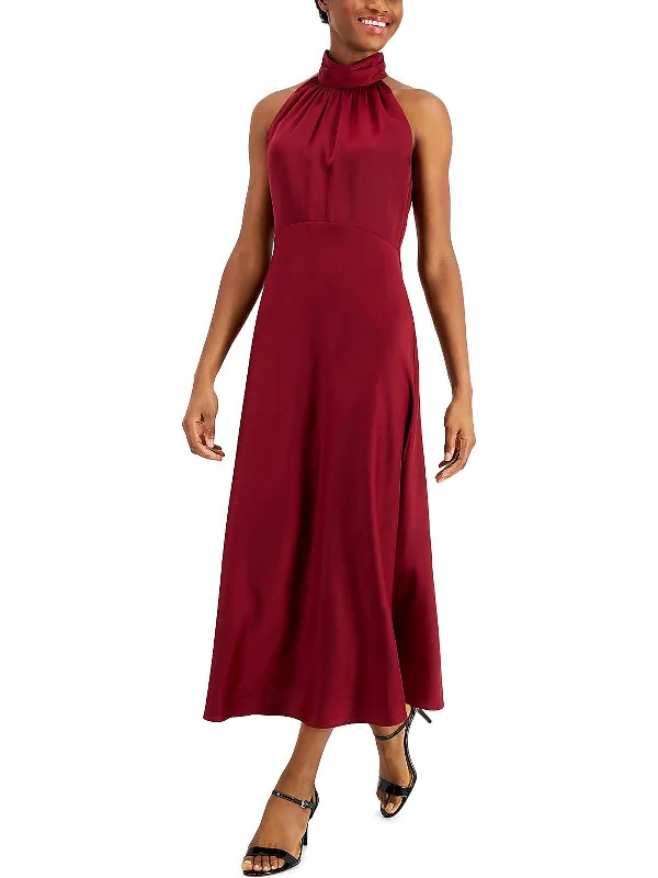 Pearl DressWomens Satin Maxi Halter Dress