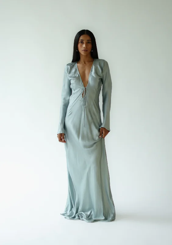 women's mother of the bride dressesHARLEY MAXI DRESS- SILVER BLUE