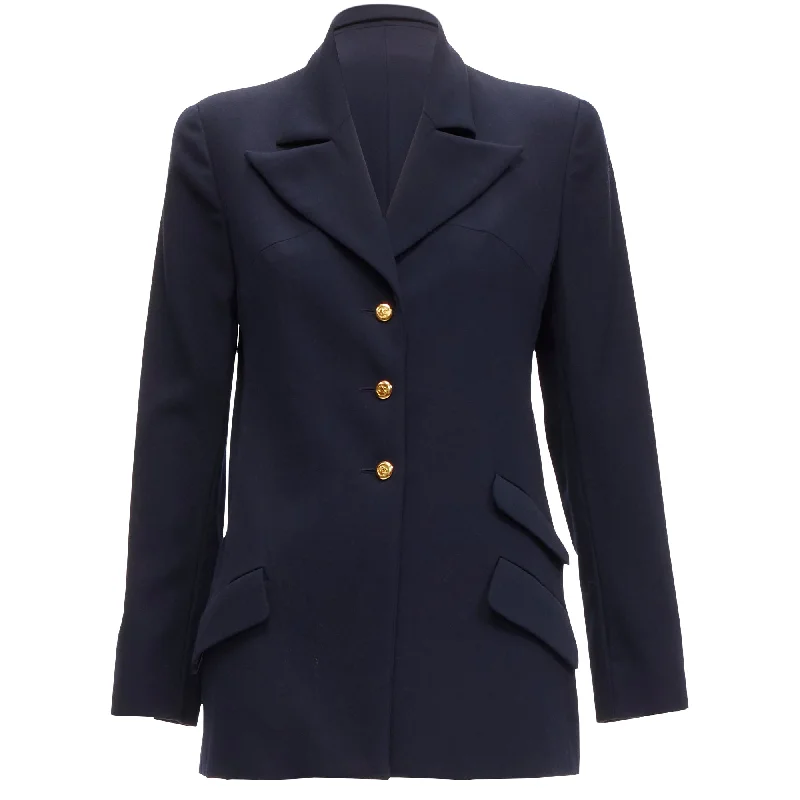 Chanel CC buttons p pockets military blazer jacket