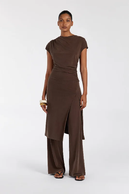 RIO BITTER CHOC WIDE LEG MODAL PANT