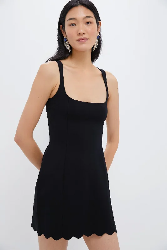 Trumpet DressBlack Fia Crepe Mini Dress