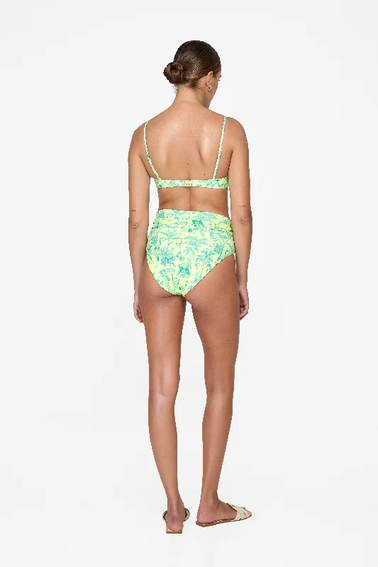 Lace-Up Female SwimwearWinona Bottom - Leaf Toile