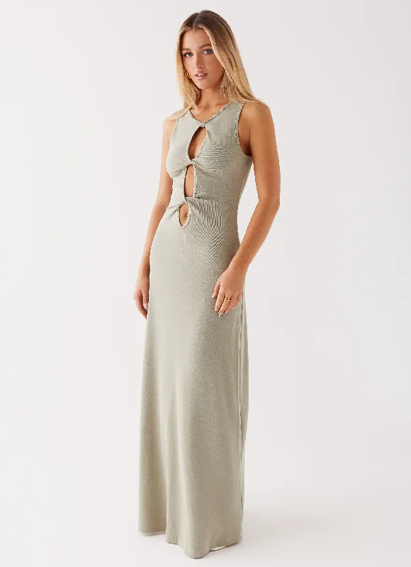 women's stretchy dressesValli Maxi Dress - Sage