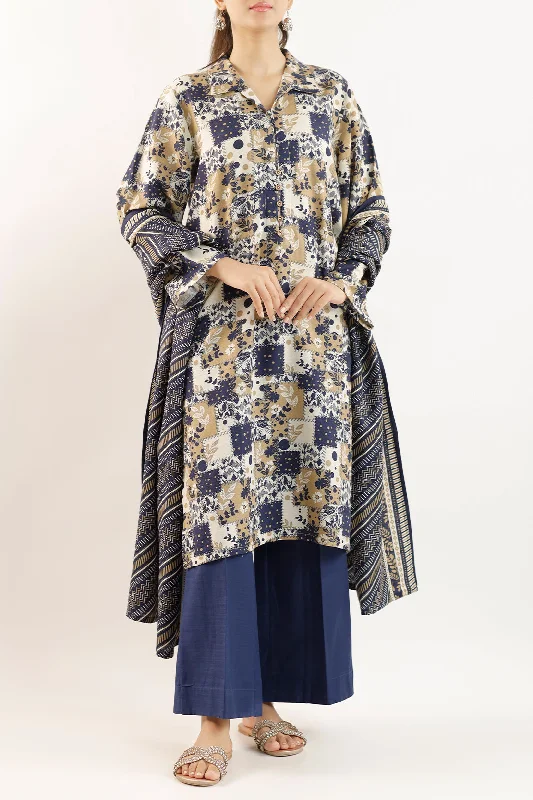 Printed Khaddar Stitched 2 Piece (Shirt/Trouser)