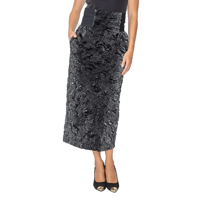 women's lace skirtsIC Collection High Waist Pencil Skirt in Black - 4448S