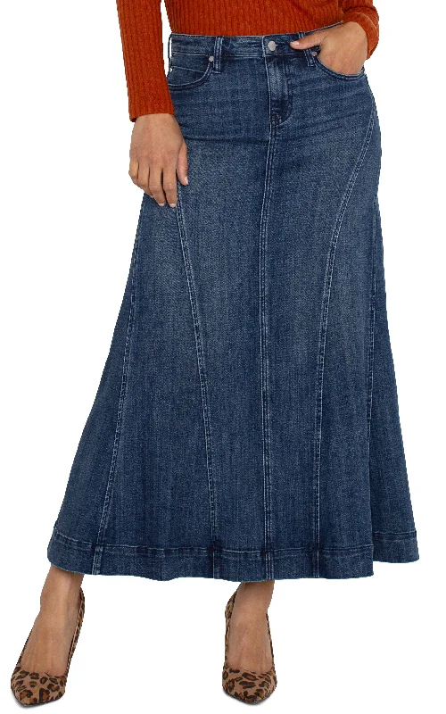 women's tiered skirtsMERMAID MAXI SKIRT