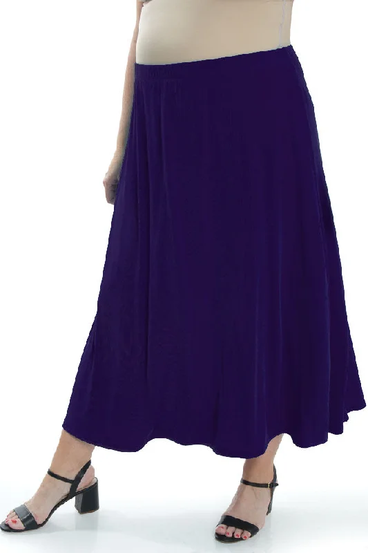 women's figure-flattering business skirtsVikki Vi Classic Royal Purple Maxi Skirt