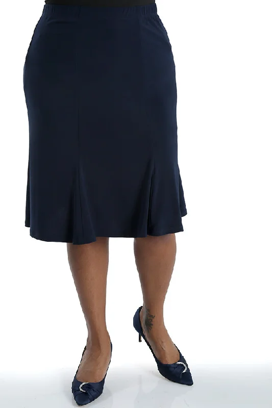 women's stretchy maxi skirts for dancingVikki Vi Jersey Navy Flip Skirt