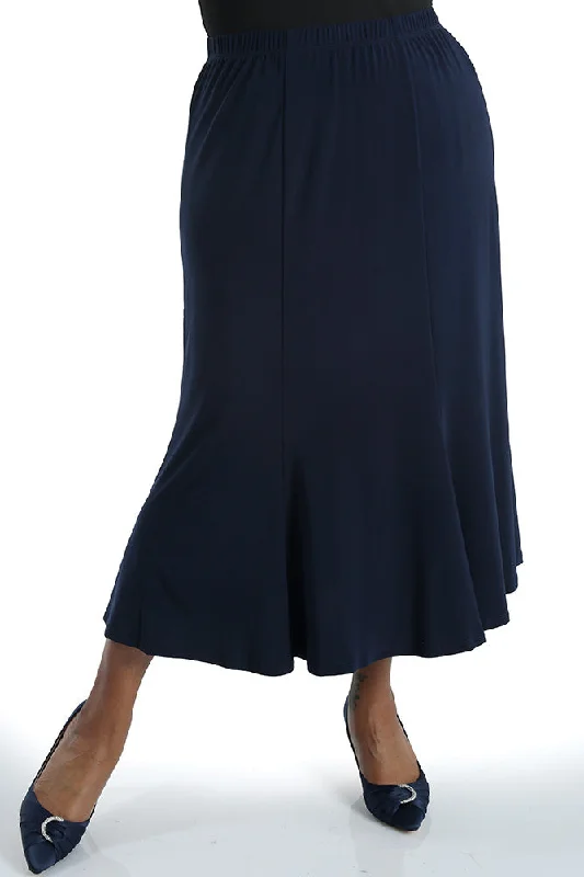 women's fall maxi skirtsVikki Vi Jersey Navy Midi Length Trumpet Skirt