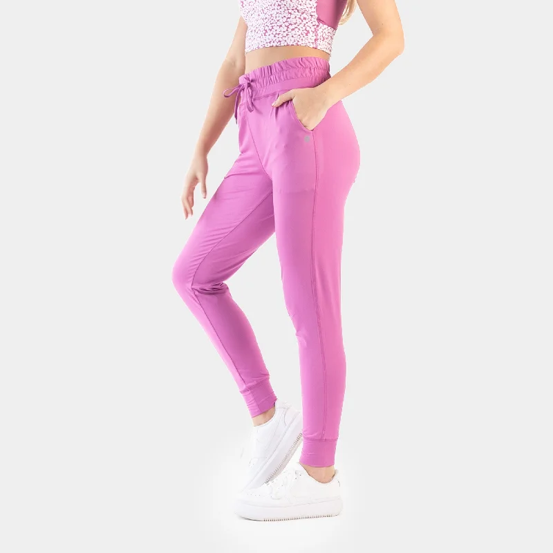 women's linen pantsWeekend Joggers - Fuchsia - FINAL SALE