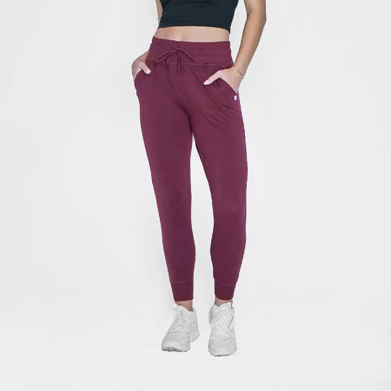 women's striped pantsWeekend Joggers - Mulberry