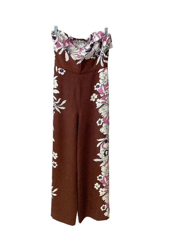 women's high-slit jumpsuitsFloral Print Jumpsuit Express, Size 6